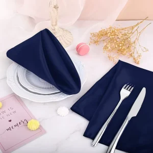 Polyester Fabric Dinner Napkin Solid Color Square Plain Napkins for Wedding Decoration Supplies