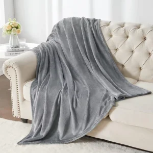 Polyester Flannel Fleece Instagram Style Four Season Solid Color Under 300g Throw