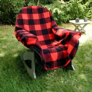 Polyester Fleece Blanket Grid Sofa Nap Blanket Chair Terrace Chair Set Quilted Soft Warm Compact Portable Four Seasons Use