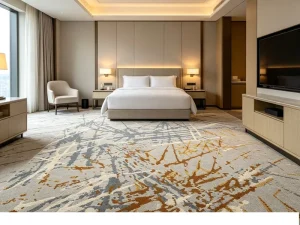 Polyester Guest Room Carpet Fire Safe OEM Custom Free Sample