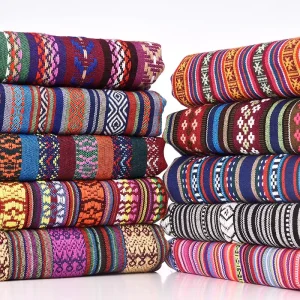 Polyester Houndstooth Fabric Waterproof Knitted Coarse Linen Plain DIY Handmade Sewing for Clothing Bags Sofa Covering