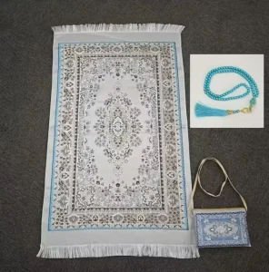 Polyester Islamic Muslim Prayer Mat with Bag Tapete Banheiro Islamic Praying Mat