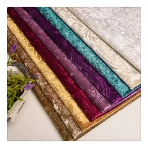 Polyester Knit Embossed Crush Velvet Fabric for Sofa Sets and Living Room