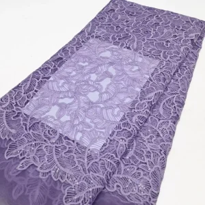Polyester Knitted Flat Embroidered Floral Hollow Sequin Composite Lace Fabric for Wedding Dresses Gowns Accessories & Bags