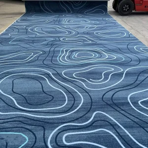 Polyester Loop Pile Printed Carpet Washable Wall and Hall Corridor Carpet for Home Casino Gaming Use Event