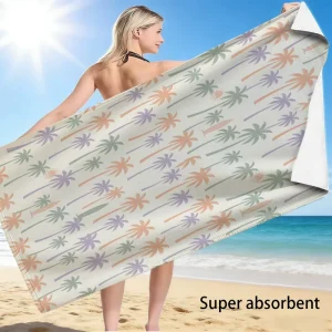 Polyester Luxury Summer Beach Towel Custom Logo Digital Printed OEM ODM Microfiber Quick Dry Swimming Pool Travel Bath Towel