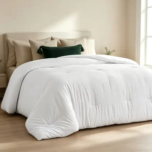 Polyester Modern Twin Size All Season Duvet Insert Comforter with Corner Tabs Machine Washable 64×88 Inches White