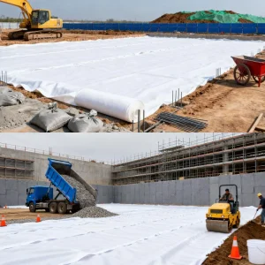 Polyester Needle-Punched Nonwoven Geotextile Fabric Lightweight Material for Road Construction Drainage and Erosion Control