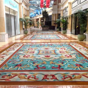Polyester Nylon Modern Anti Static Anti Slip Wall to Wall Carpet Tiles Machine Made Tufted for Luxury Hotel Travel