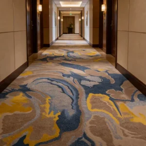 Polyester Nylon Wall Carpet Customizable Pattern Fade Resistant Fire Eco Friendly PET Friendly Medium Pile for Commercial Hotel