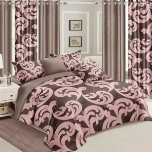 Polyester Printed Curtain Bedding Collection Desig Drap De Lit En Coton 4pcs Bedsheet Duvet Cover Ensemble De Literie
