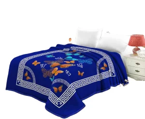 Polyester Raschel Knitted Blanket Geometric Dot Character Vintage Festival Joyous Four Seasons Use 200x240CM Customizable Made