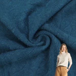 Polyester Rayon Nylon Spandex Knitted Dyed Jacquard Sweater Fabrics for Clothing