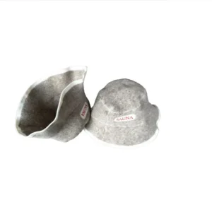 Polyester Ripstop Felt Sauna Bucket Hat with Hanging Hoop Custom Logo for Home Textile Car Upholstery and Sportswear Use
