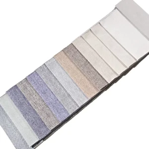 Polyester Sheer 340 cm Double Sided Linen Look 100% Blackout Yarn Dyed Woven Curtain Fabric in Stock