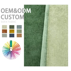 Polyester Sofa Cover Material Fabric Breathable Velvet Fabric Price Per Meter for Home Textile