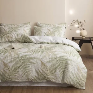 Polyester Soft Print Duvet Cover Wrinkled Yarn Breathable Pillowcase Durable Simple Duvet Cover Sets for Home