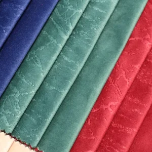 Polyester Upholstery Fabric Anti Static Solid Color Pattern Embossed Fabric for Sofa