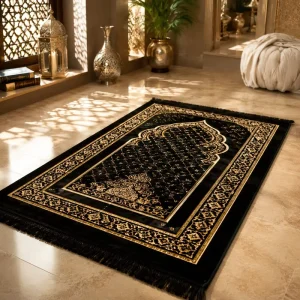 Polyester Washable Puzzle Pattern Prayer Mat Crystal Velvet Carpet HD Print Living Room Worship Rug
