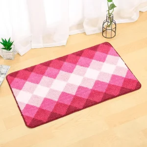 Polyester Woven Modern Non slip Bathtub Fluffy Absorbent Bath Mat Rug for Home Bathroom