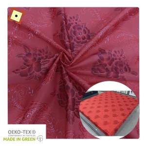 Polyester Woven Warp Knit Microfiber Fabric Yarn Dyed Twill Mattress Ticking Home Textile Lightweight Breathable