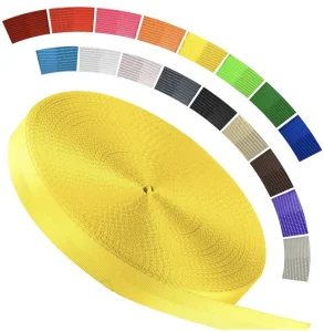 Polyester Woven Webbing Strap 16+Colors Eco-Friendly Heavy Duty Webbing Roll
