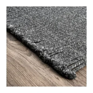 Polypropylene Braided Living Room Rug Black Indoor Outdoor Hand Woven Rug and Carpet