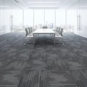 Polypropylene Carpet Tiles 50 X 50cm Color Gray Self Adhesive for Home Hotel Office Commercial Use