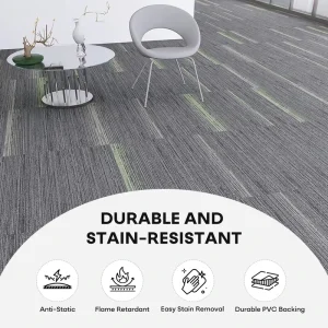 Polypropylene Carpet Tiles Flooring High Performance Custom Plush Modular Carpet Tiles
