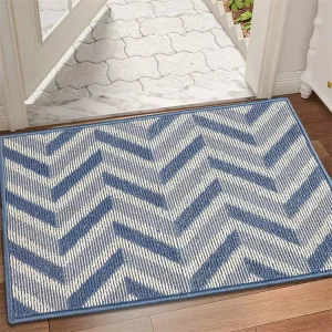 Polypropylene Dirt Trapper Porch Mat Non-Slip Striped Tufted Loop Pile PET Friendly Washable Front Entrance Welcome Door Mat
