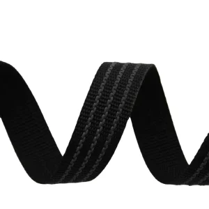 Polypropylene Non Slip Rubberized Webbing Durable Black PP Polyester Webbing