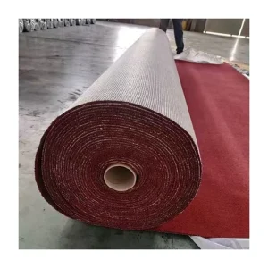 Polypropylene Wall to Wall Red Carpet Flooring Roll for Hotel Office Restaurant