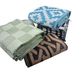 Polypropylene Waterproof Carpet Patio Garden Rug Outdoor Reversible Pp Woven Recycled Plastic Mats