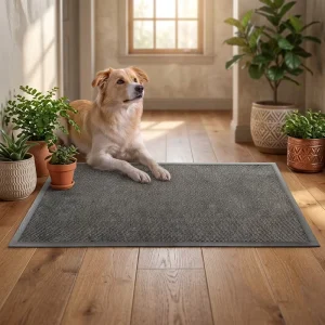 Popular China Made Polyester Door Anti Slip Mats Durable Compact With Jute Outdoor Entrance Bathroom Carpet