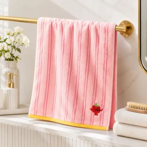 Popular Custom Design Durable Antibacterial Terry Cotton Face Towel 381GSM 35*75cm for Travel and Household Use
