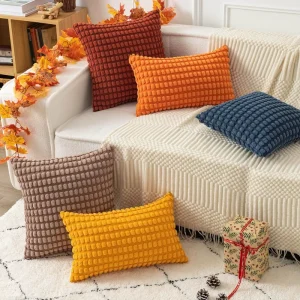 Popular Home Decor Knitted Throw Pillow Polyester Bed Rest Cushions with Pillowcase for Reading New Design
