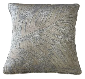 Popular Leaf Pattern Home Decorative Throw Pillow Covers Tropical Luxury Woven Plants Metallic Jacquard Cushion Covers