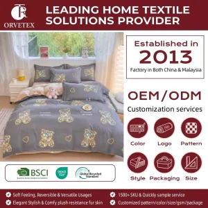Popular Luxury Purple Flower Duvet Set Bed Sheet Set Anti Static Suitable for Household Comforter Set