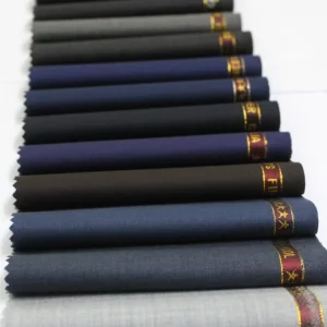 Popular Many Solid Plain Colors for High Quality Regular Ready Stock Merino Worsted Wool Blended Suit Fabrics