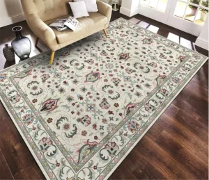 Popular Modern Runner Rugs Jacquard Machine Made Polyester Sofa Carpet 1 Piece Non Slip Washable