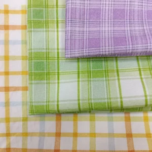 Popular Organic Checkered Pattern Poplin Fabric Colorful Cute 100% Cotton Factory Direct Sales High Quality for Dresses Shirt