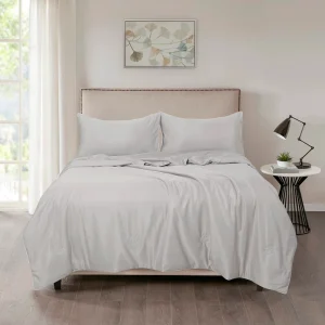 Popular Solid Colour Cooling Comforter Set Customized Bedsheet Set