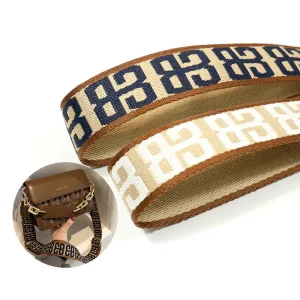 Popular Stocks 38mm Thick Polyester Bags Belts Women Bag Straps Textile Jacquard Webbings