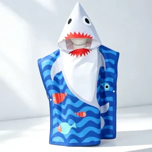 Popular Styles Custom Children’s Windproof Swimming Poncho Bathrobe Towel Baby Printed Beach Towel