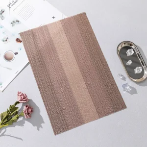 Popular Stylish PVC Place Mats Heat Resistant Waterproof Eco Friendly Dinning Table Mats for Restaurant Wedding Table Decoration