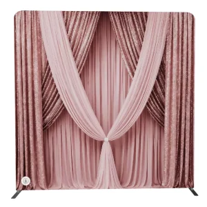Portable 8*8ft Aluminum Frame Photography Backdrops Stand Double Sided Custom Printing Photo Booth Wedding Background for Studio