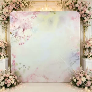Portable 8*8ft Aluminum Frame Studio Backdrops Stand Custom Printing Double-Sided Photo Booth Wedding Background for Photography