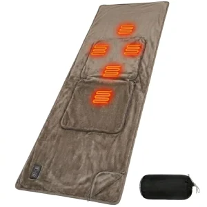 Portable Cordless USB Heated Shawl Throw Blanket Battery Operated Wearable Heating Blanket Therapeutic Electric Feature European