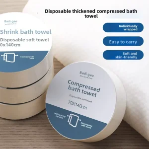 Portable Cotton Magic Compressed High quality Fiber Custom Hotel and Travel Nonwoven Disposable Flat Towel Bath Towel
