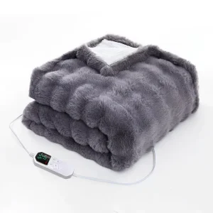Portable Electric Blanket for Bedroom and Living Room Energy Saving Heated Comfortable Knitted Throw
